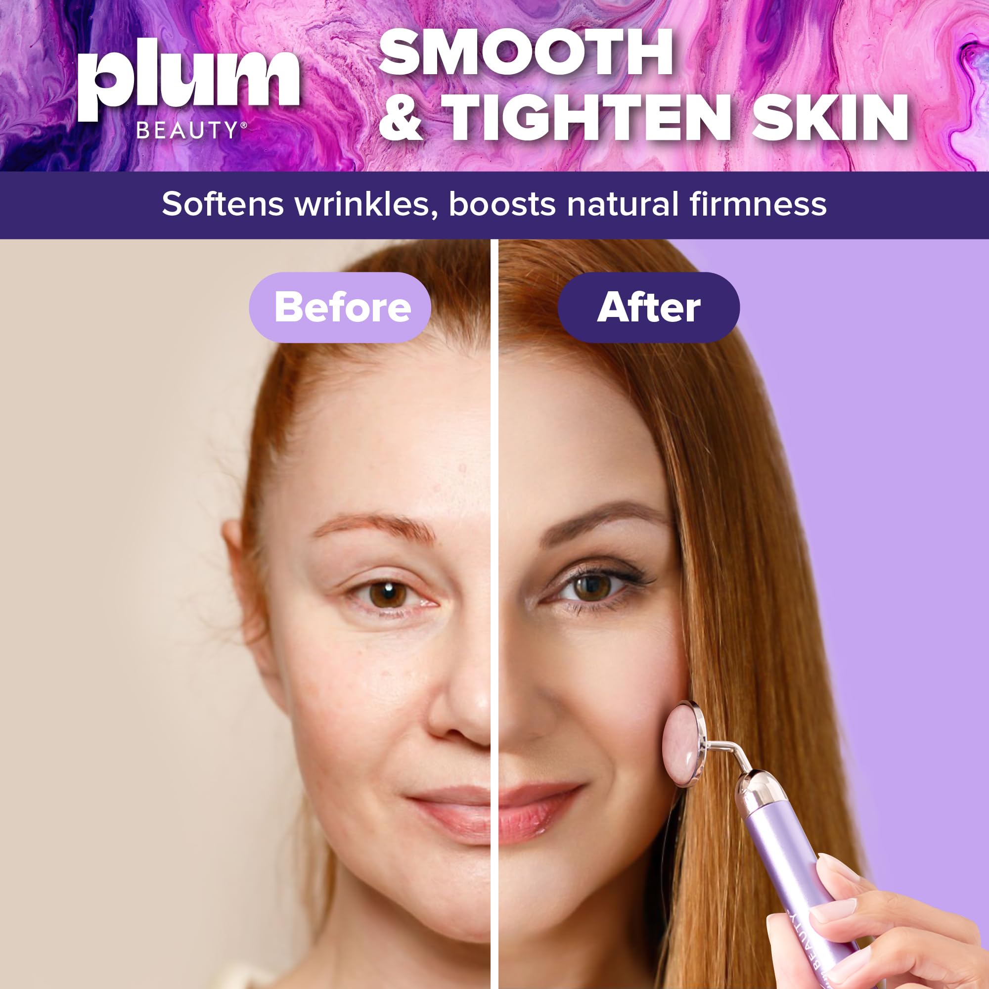 Amazon.com: Plum Beauty Rose Quartz Face Massager Tool, Electric
